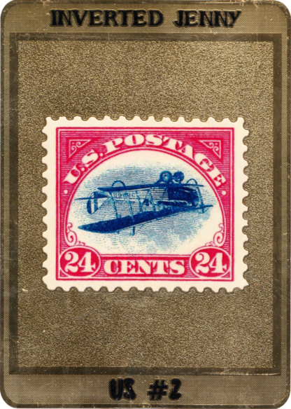 Scanned Inverted Jenny front of Stamp Plak