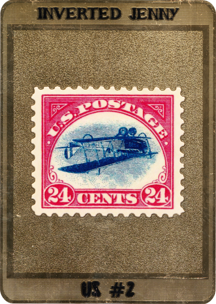 Inverted Jenny US 2 Stamp Plak