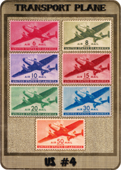 Scanned Transport Plane front of Stamp Plak