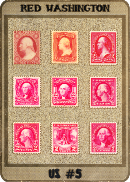 Scanned Red Washington front of Stamp Plak