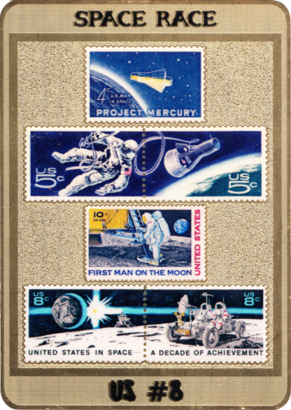 Space Race front of Stamp Plak