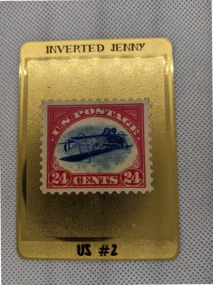 Inverted Jenny front Stamp Plak photo