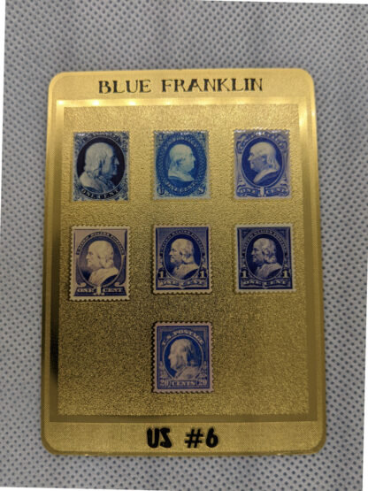 Blue Franklin front Stamp Plak photo