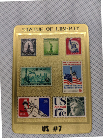 Statue Of Liberty front Stamp Plak photo