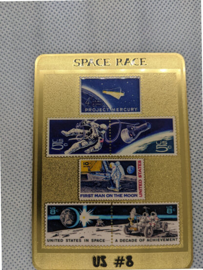 Space Race front Stamp Plak photo